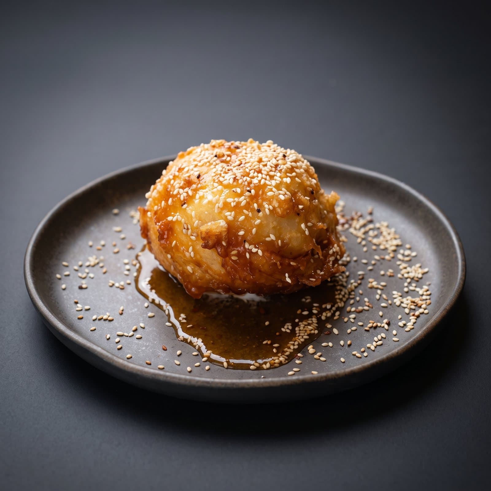Sora Japanese Dining Bursa — Kızarmış dondurma, karamel sos ve susam